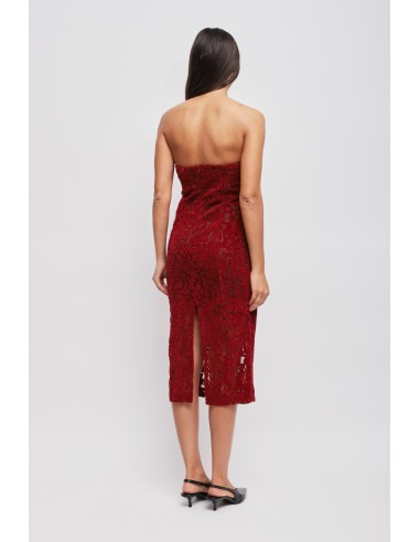 Robe bustier en dentelle avec strass Maryley