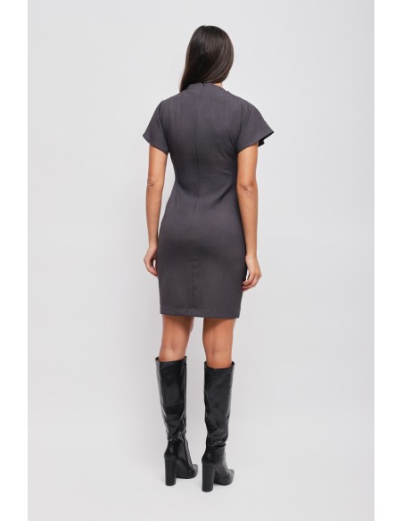 Robe courte drapée avec strass Maryley