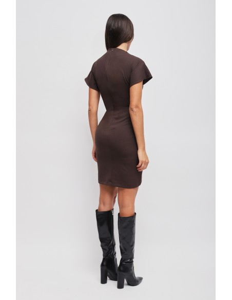 Robe courte drapée avec strass Maryley