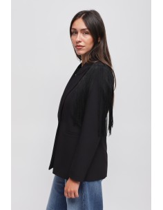 Maryley - Veste unie à franges 2