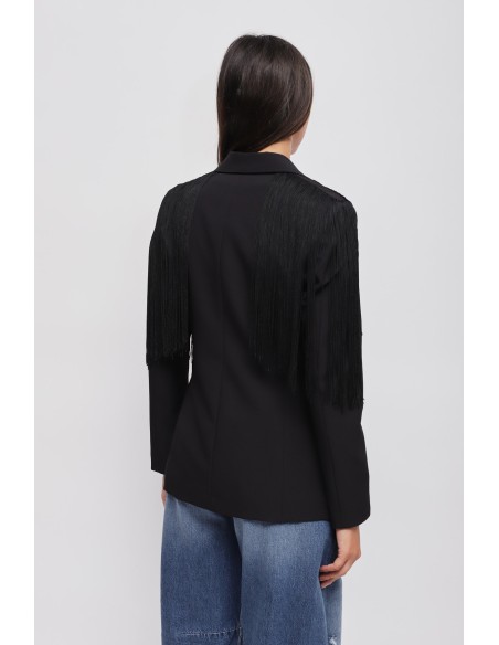 Maryley - Veste unie à franges