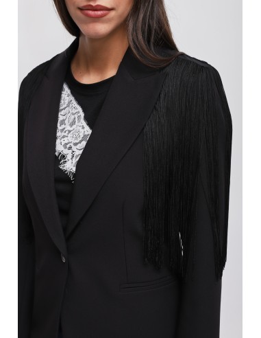 Maryley - Veste unie à franges