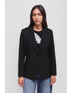 Maryley - Veste unie à franges