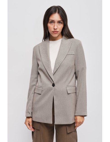 Maryley Veste à simple boutonnage avec clous