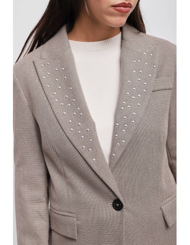 Maryley Veste à simple boutonnage avec clous