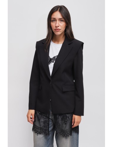 Maryley - Veste boutonnée avec détails en dentelle