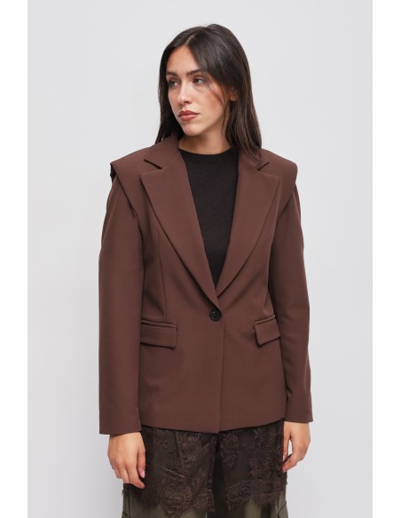 Maryley - Veste boutonnée avec détails en dentelle