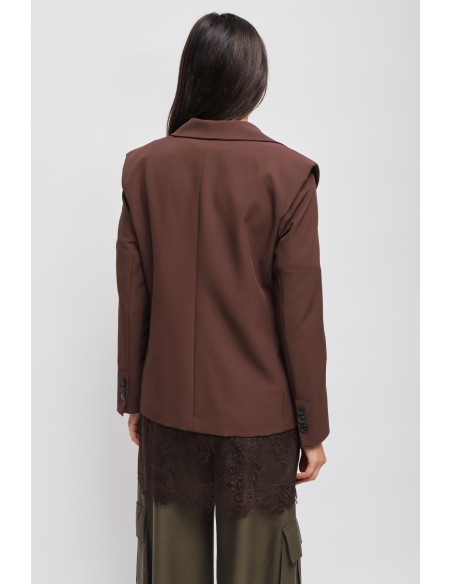 Maryley - Veste boutonnée avec détails en dentelle