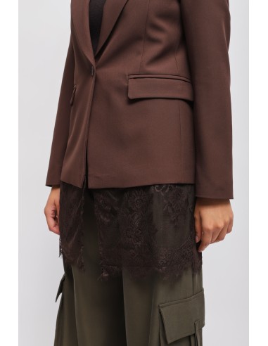 Maryley - Veste boutonnée avec détails en dentelle
