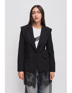 Maryley - Veste boutonnée avec détails en dentelle