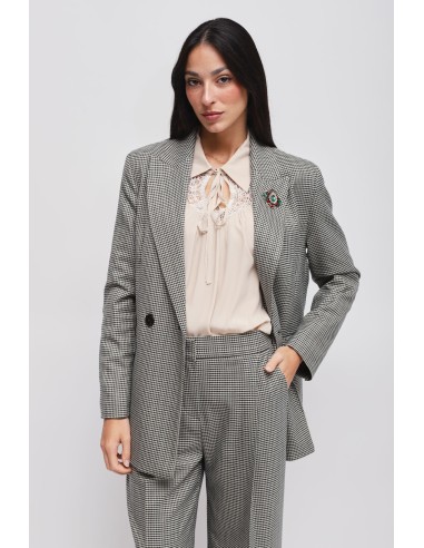 Veste Pied de Poule avec épingle Maryley
