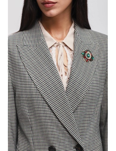 Veste Pied de Poule avec épingle Maryley