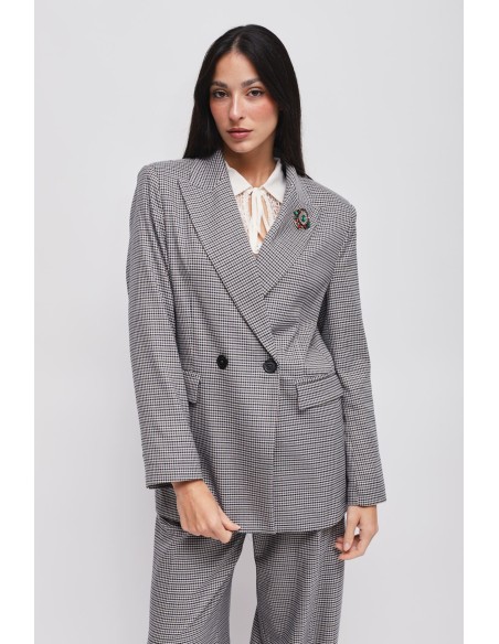 Veste Pied de Poule avec épingle Maryley
