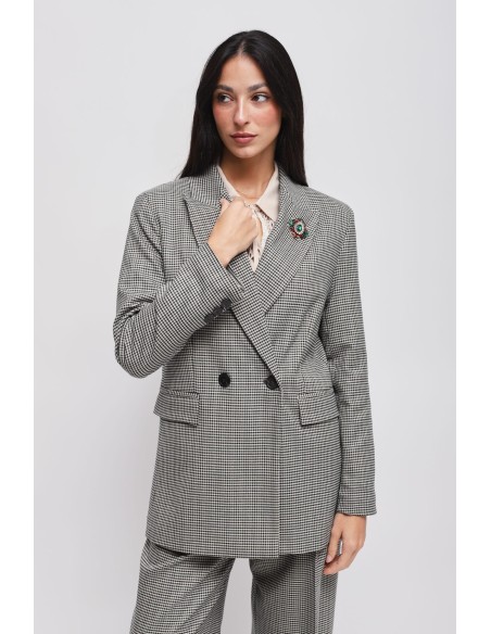 Veste Pied de Poule avec épingle Maryley