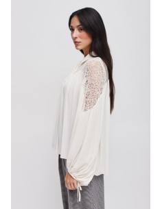 Chemisier en viscose avec dentelle Maryley 2