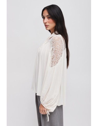 Chemisier en viscose avec dentelle Maryley