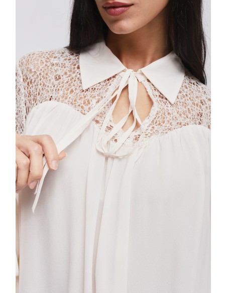 Viscose blouse met striklint van Maryley