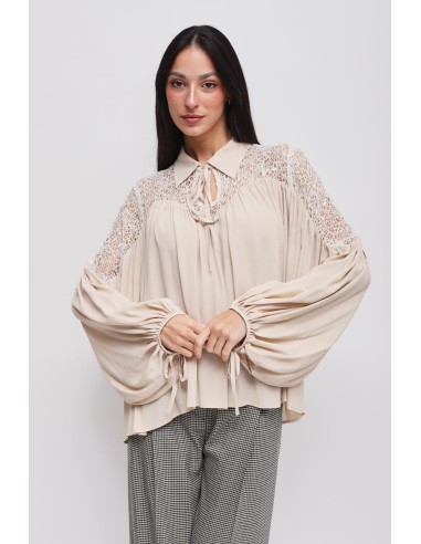 Viscose blouse met striklint van Maryley