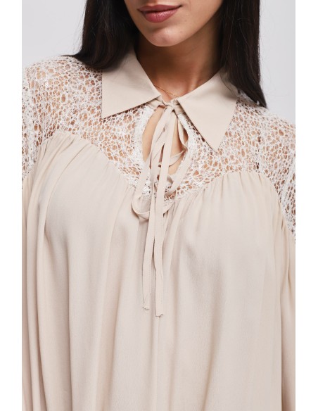 Chemisier en viscose avec dentelle Maryley
