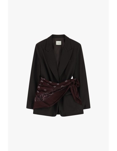 Blazer avec ceinture foulard nouée à la taille Dixie