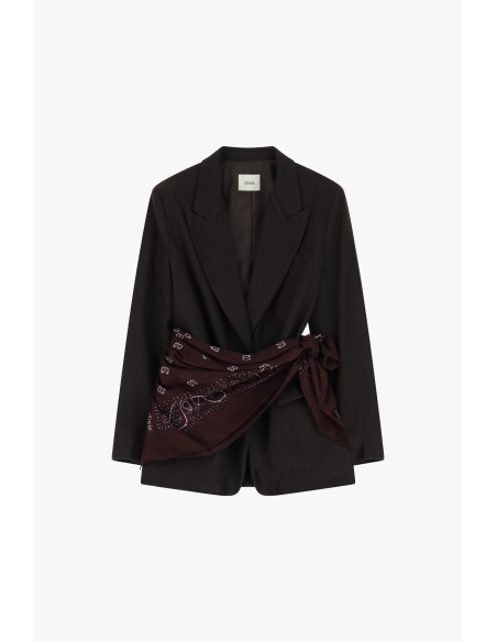 Blazer avec ceinture foulard nouée à la taille Dixie