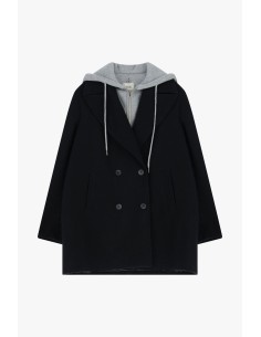 Veste matelassée croisée avec capuche et poches Dixie