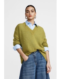 Pull ample à col rond et manches longues Dixie