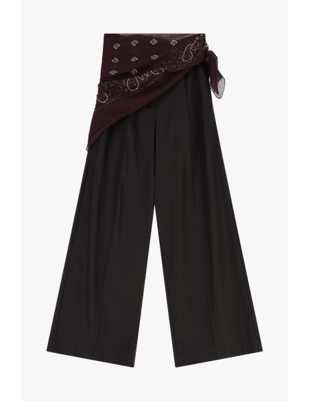 Pantalon palazzo avec foulard à motif bandana Dixie