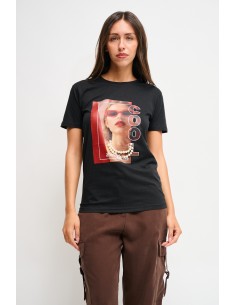 Katoenen T-shirt met Maryley-print