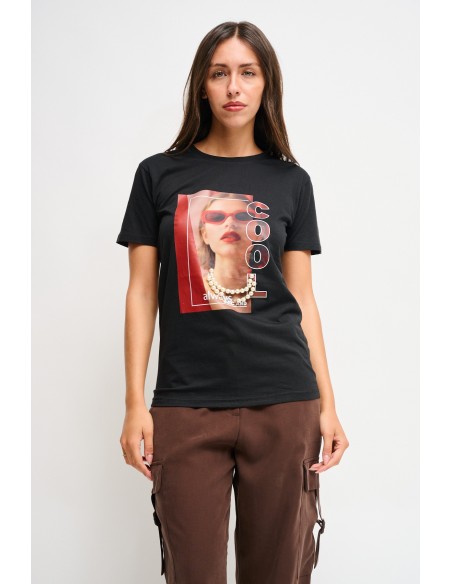 T-shirt en coton avec imprimé Maryley