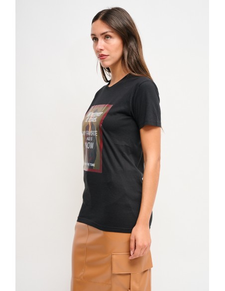 Katoenen T-shirt met Maryley-print