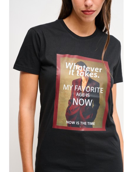 T-shirt en coton avec imprimé Maryley