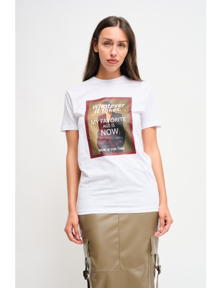 T-shirt en coton avec imprimé Maryley