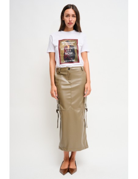 Cargo-rok van ecologisch leer Maryley
