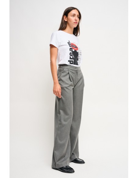 Maryley krijtstreep Palazzo-broek