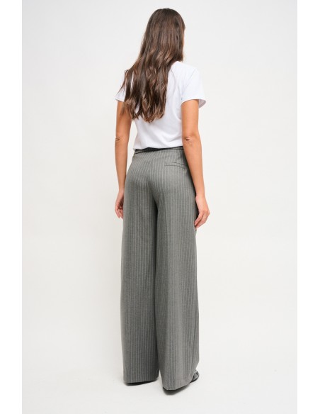 Maryley krijtstreep Palazzo-broek