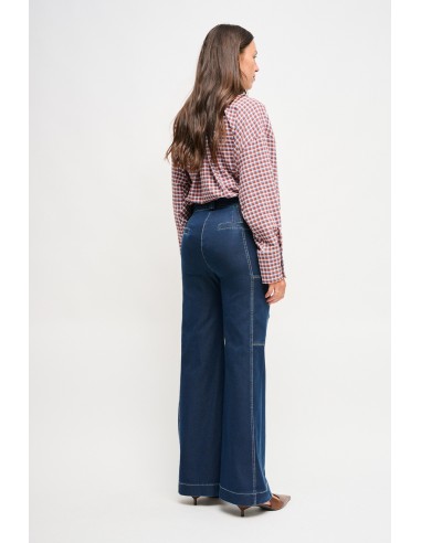 Palazzo-jeans met riem van Maryley
