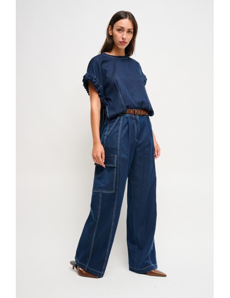 Pantalon en denim avec ceinture Maryley