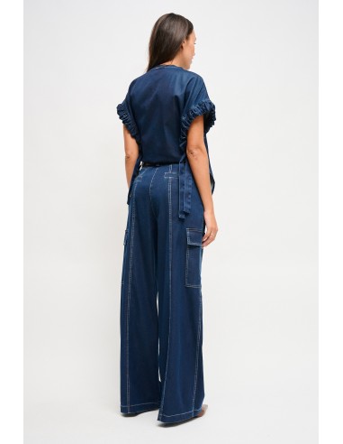Denim broek met riem Maryley