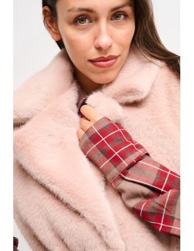 Gilet en fausse fourrure avec ceinture Maryley