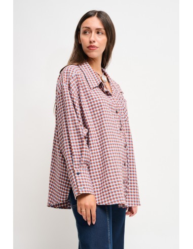 Chemise à carreaux avec lacets Maryley