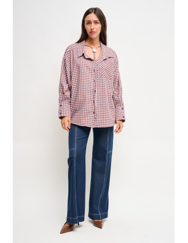 Chemise à carreaux avec lacets Maryley