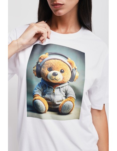 Maryley - T-shirt en coton imprimé ours