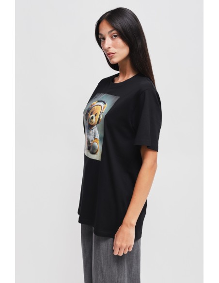 Maryley - T-shirt en coton imprimé ours