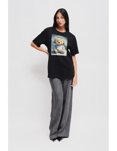 Katoenen T-shirt met berenprint Maryley