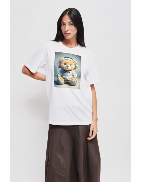 Maryley - T-shirt en coton imprimé ours
