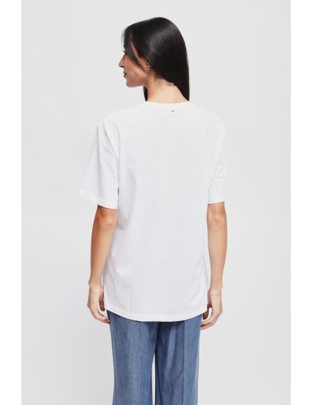 Katoenen T-shirt met berenprint Maryley