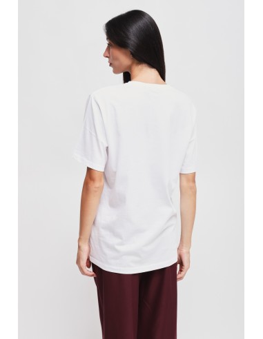 T-shirt en coton chic et décontracté avec imprimé Maryley