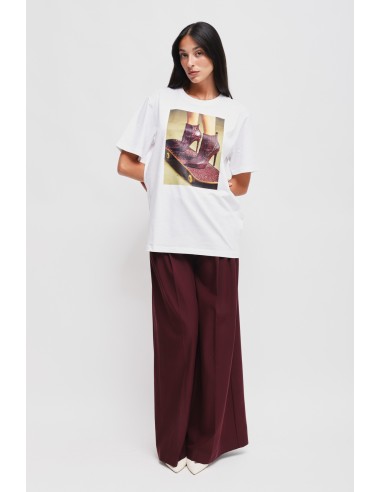 T-shirt en coton chic et décontracté avec imprimé Maryley