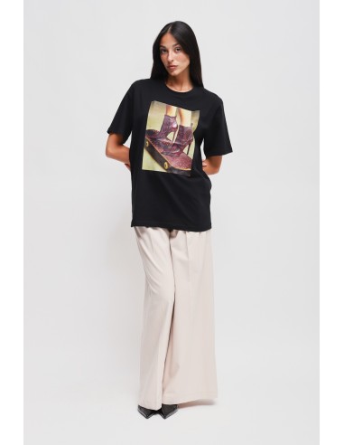 T-shirt en coton chic et décontracté avec imprimé Maryley